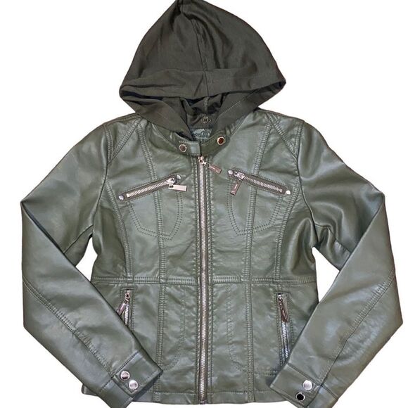 Jou Jou Hooded Moto Jacket- Youth - Picture 1 of 7